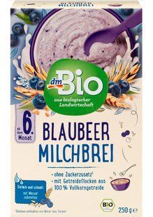 Молочна каша DM Bio з чорницею з 6 місяців, 250 г 2150572930 фото