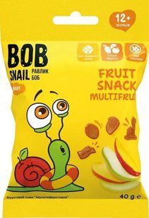 Снеки для Дітей Bob Snail Мультифруктові, 40 г 2679492291 фото