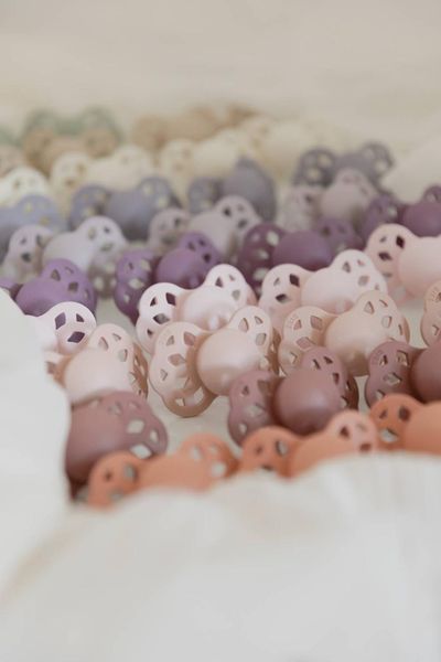 Пустушка BIBS Infinity Silicone Symmetrical (симетрична) &ndash; Blossom/Dusky Lilac (2шт в упаковці) від 6міс. 275108 фото