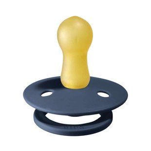 Пустушка BIBS Colour Latex Round (кругла) від 6міс - Steel Blue 5713795215782 фото