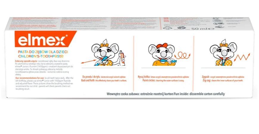 Зубна паста дитяча Elmex Childrens Toothpaste від 0 до 6 років, 50мл 1910076321 фото