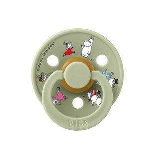 Пустушка BIBS x Moomins Colour Latex Round (кругла) Friends &ndash; Sage від 6 міс 5713795273522 фото