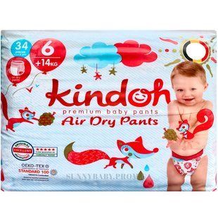 Підгузки-трусики Kindoh premium Бельгія 6 (14+кг) 34шт 2134941048 фото