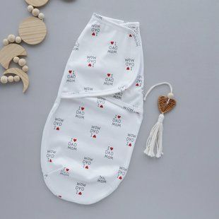 Кокон пелюшка на липучці "Mom/Dad" бавовна 100% інтерлок 56 (0-1міс) 5039 фото