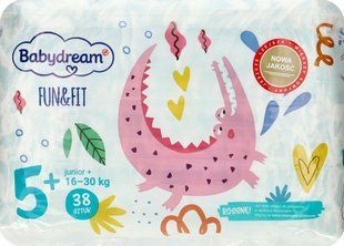 Підгузки Babydream Fun&Fit Польща 5+ (16-30кг) 38шт 1914443545 фото