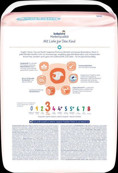 Підгузники Babylove Німеччина 3 (4-9кг) 46шт 1654834558 фото