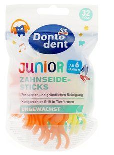 Dontodent Дитячі зубні нитки Junior, 32 шт 2549959904 фото
