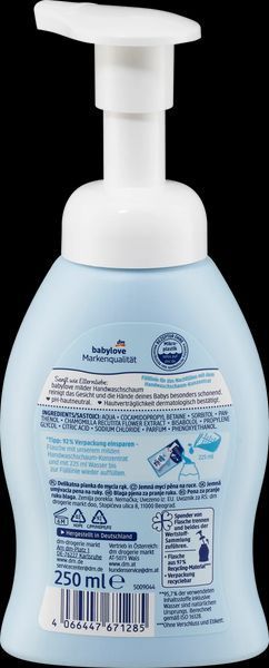 Пінка для миття рук Babylove Sensitive 250 мл 2467973131 фото