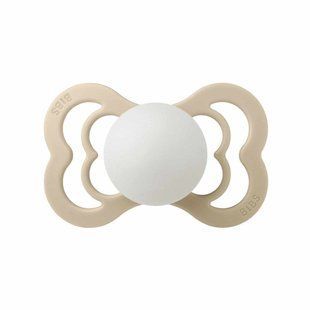 Пустушка BIBS Supreme Silicone Symmetrical (симетрична) &ndash; Vanilla GLOW (світиться в темряві) від 6міс. 5713795222650 фото