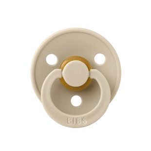 Пустушка BIBS Colour Latex Round (кругла) &ndash; Vanilla від 6міс. 5713795020409 фото