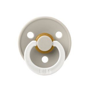 Пустушка BIBS Colour Latex Round (кругла) &ndash; Sand GLOW (світиться в темряві) від 6міс. 5713795266623 фото
