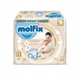 Підгузки Molfix Pure&Soft 1 (2-5 кг) 80 шт. 3236354654 фото