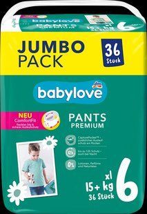 Підгузники-трусики Babylove premium Німеччина 6 (15+кг) 36шт 2117504412 фото