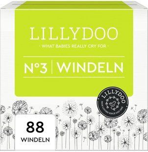 Підгузки Lillydoo Німеччина 3 (6-10 кг) 88шт 2839023795 фото