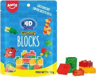 Caramelle Gommose Amos Gummy Blocks желейні цукерки у формі будівельних блоків, 198г 2551023832 фото