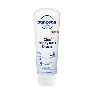 Дитячий крем від попрілостей Sanosan Baby Nappy Rash Cream з цинком, 100 мл 4003583212736 фото