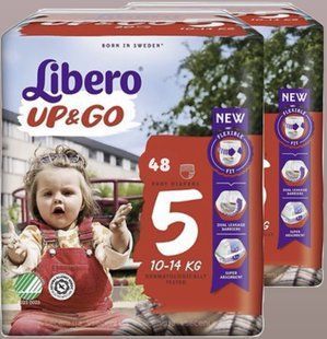 Підгузки-трусики Libero up&go Швеція 5 (10-14кг) 48шт 2019705912 фото