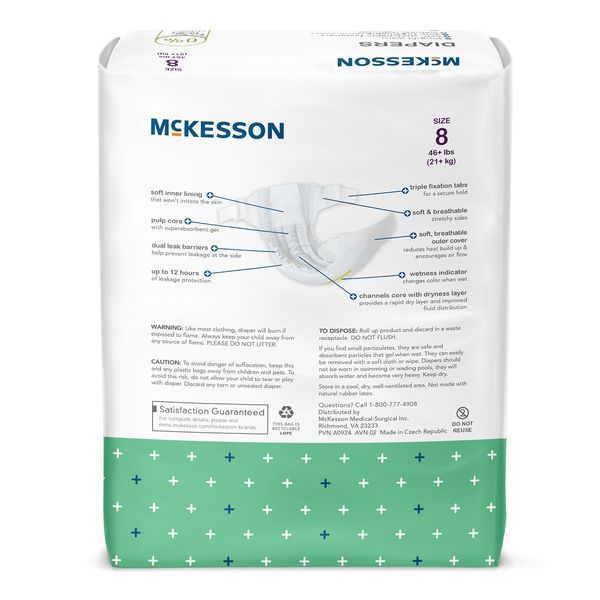 Підгузки McKesson 8 (21+кг) 20шт (Чехія) 2669312530 фото