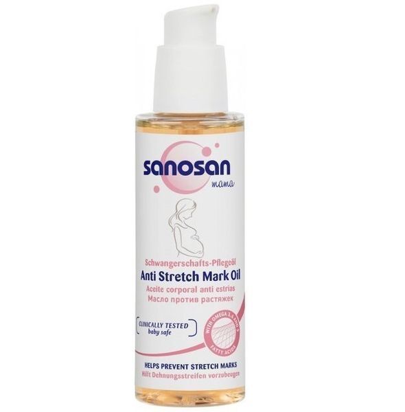 Олія від розтяжок Sanosan Mama Anti Stretch Mark Oil для вагітних, 100 мл 4003583207213 фото