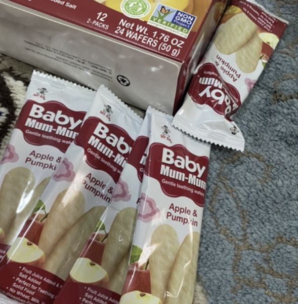 Вафлі для м'якого прорізування зубів Baby Mum-Mum яблуко-гарбуз, 24 шт 2118838540 фото