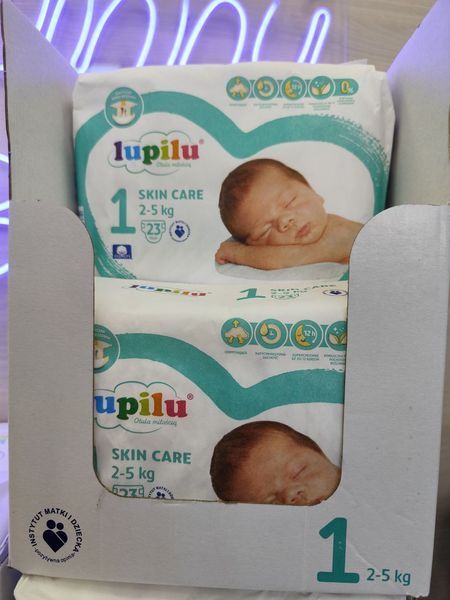 Підгузки Lupilu Skin Care 1 (2-5 кг) 23шт 2549811645 фото