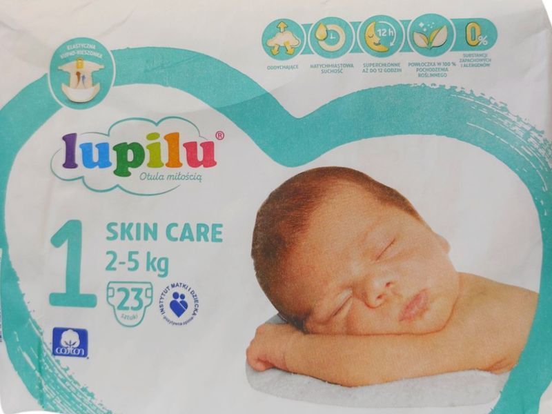 Підгузки Lupilu Skin Care 1 (2-5 кг) 23шт 2549811645 фото