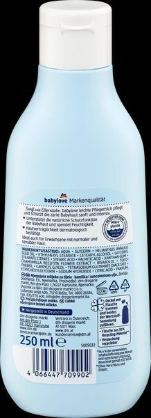 Babylove дитяче молочко для тіла Leicht Sensitive, 250 мл 1727250527 фото