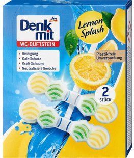 Туалетні блоки Denkmit для унітазу Stein Lemon Splash (лимон), 2шт 2451560529 фото