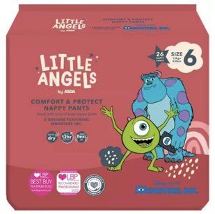 Підгузки-трусики ASDA Little Angels Comfort&Protect дизайн "Disney" 6 (15+кг) 26шт 2012798159 фото