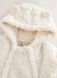 Дитячий утеплений комбінезон зі штучного хутра White Clipped Faux Fur з капюшоном Next 62см (1-3 місяців), 1 шт (Екрю) G90-963 фото 5