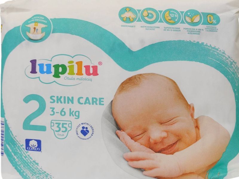 Підгузки Lupilu Skin Care 2 (3-6 кг) 35шт 2552393165 фото