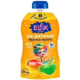 Сік дитячий Elfik Magic Яблуко-Манго "Непроливайка" 175 мл 2583302402 фото