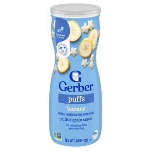 Снеки з повітряних злаків Gerber Grain&Grow Puffs Snack банан від 8 місяців, 42 г 2088497669 фото