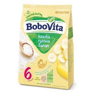 Каша дитяча Bobovita безмолочна рисова "Банан" від 6 місяців, 270г 2562568283 фото