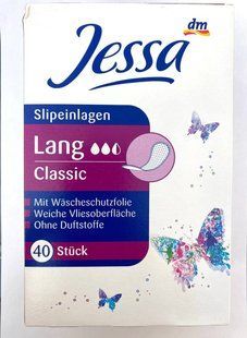 Щоденні гігієнічні прокладки DM Jessa Slipeinlagen Classic lang, 40 шт 2273432246 фото