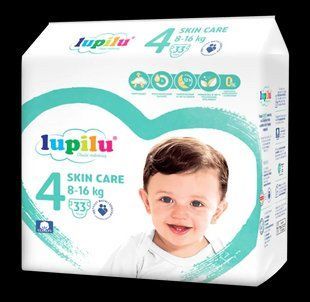 Підгузки Lupilu Skin Care 4 (8-16кг) 33шт 2552396718 фото