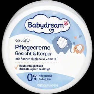 Крем Babydream для чутливої шкіри обличчя та тіла, 150мл 2623275582 фото