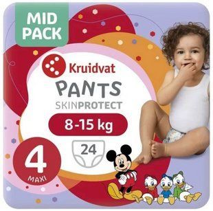Підгузки-трусики Kruidvat Нідерланди 4 (8-15кг) 24 шт 2225633940 фото