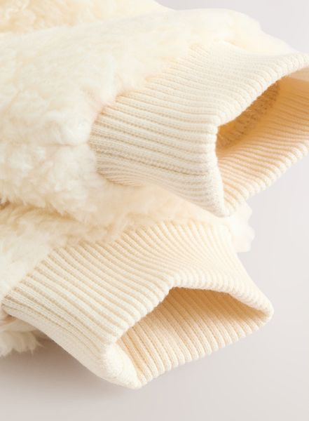 Дитячий теплий флісовий чоловічок Next Spot Baby Heavy Fleece, бежевий/ квіти (6-9 місяців) 2860482294 фото