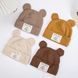 Дитяча трикотажка весняна шапочка з вушками "Baby Bear", коричнева (0-2 роки) 2995731055 фото 1