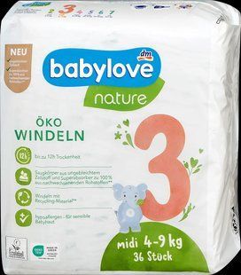 Підгузники Babylove Німеччина 3 (4-9кг) 36шт 1744265631 фото