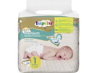 Підгузки Lupilu Soft Premium 1 (2-5 кг) 24 шт, Німеччина 2537560144 фото