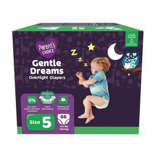 Нічні підгузки Parents choice Gentle Dreams Overnight Diapers 5 (12+кг) 33шт (половина з коробки) 2664508699 фото