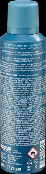 Чоловічий антиперспірант Balea MEN Deospray Fresh до 48 годин захисту, ментол, м'ята, охолоджуючий ефект, 200мл 2644889726 фото