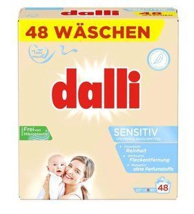 Пральний порошок для дитячих речей Dalli Sensitiv 3,12 кг (48 прань) Німеччина 2018152165 фото