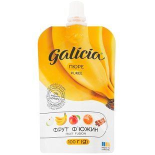 Пюре Galicia Фрукт Ф'южн суміш фруктів з екстрактом кориці 100г 2611970011 фото