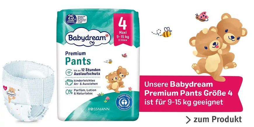 Підгузки-трусики Babydream Німеччина 4 (9-15 кг) 22шт 1547713544 фото
