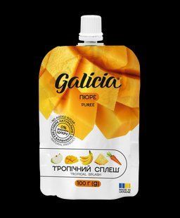 Пюре Galicia Тропічний сплеш із фруктів та овочів, 100г 2611976028 фото