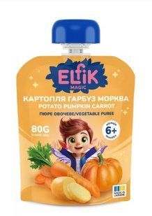 Пюре овочеве Elfik Magic Картопля гарбуз морква 80 г 2862245636 фото