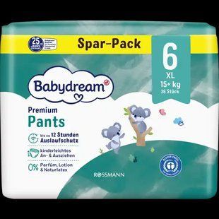 Підгузки-трусики Babydream Німеччина 6 (15+кг) 36шт 2831074393 фото